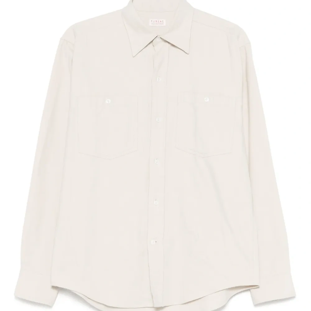 Рубашка с отложным воротником