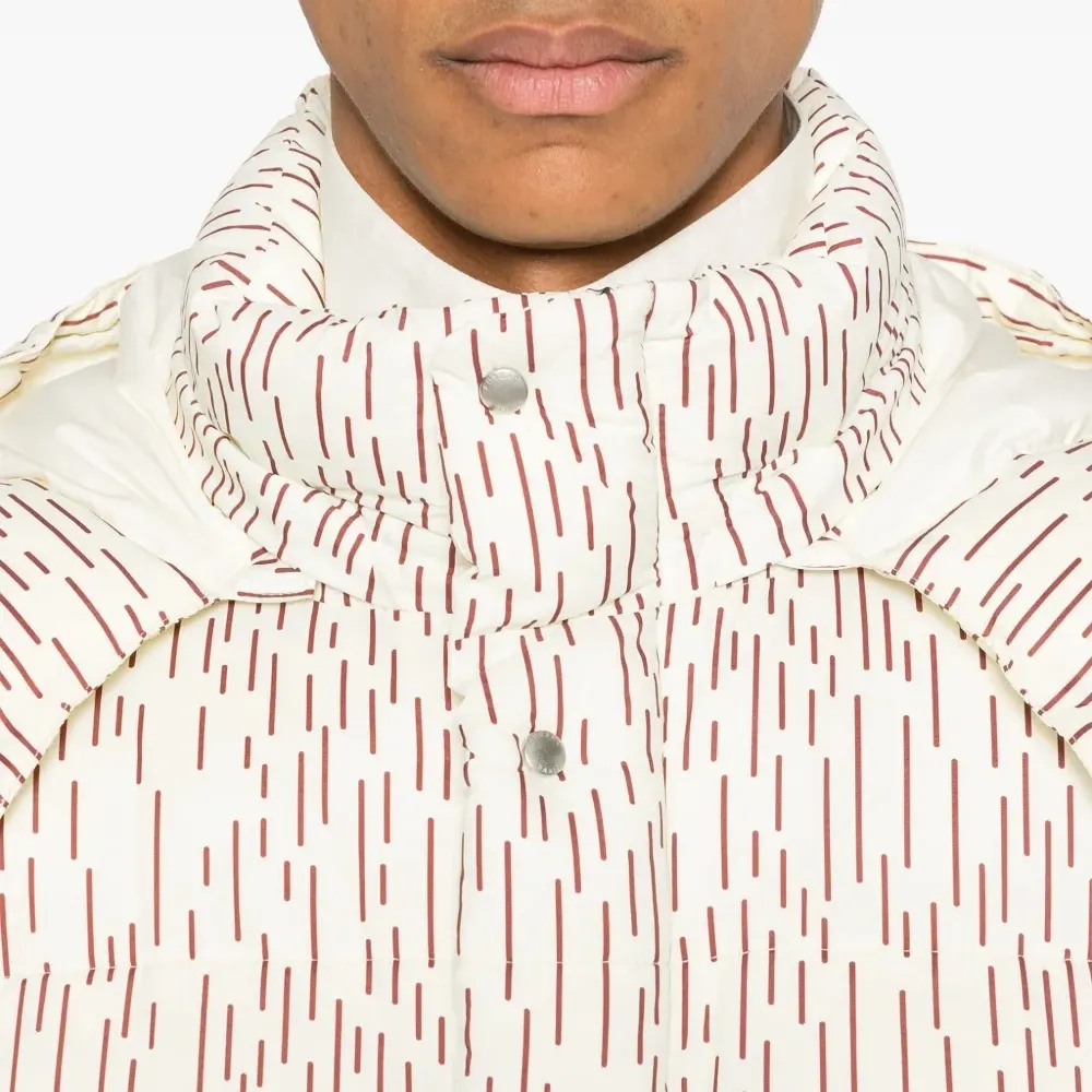 Пуховик в полоску