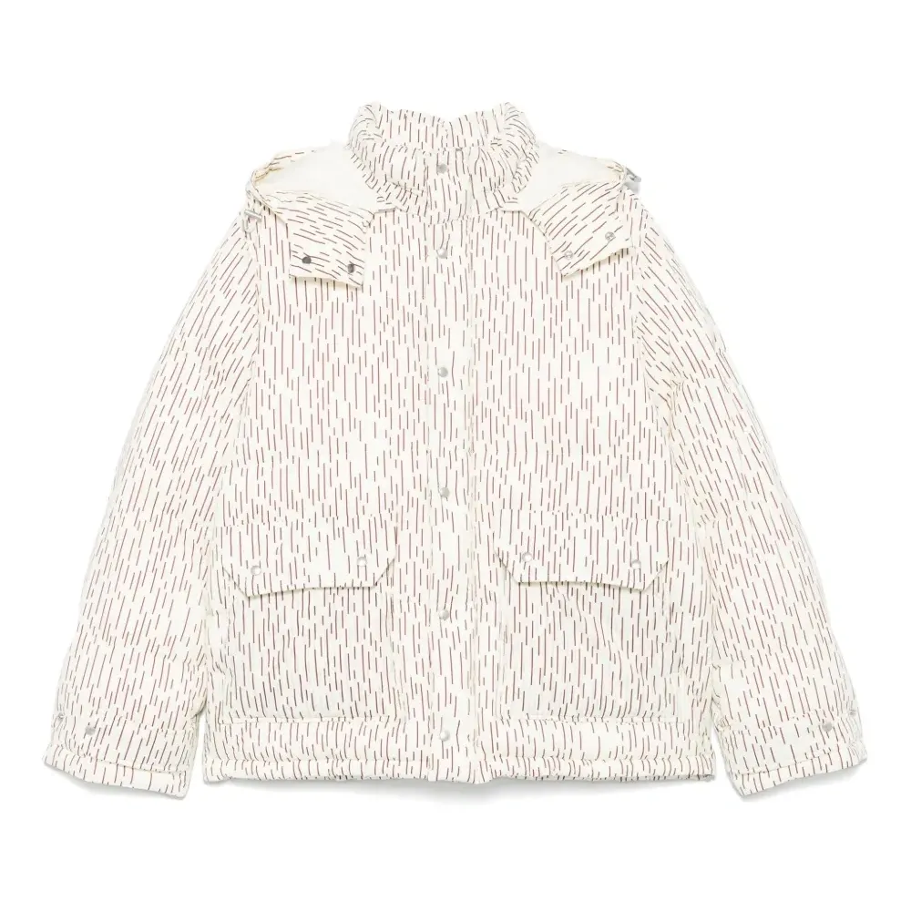 Пуховик в полоску