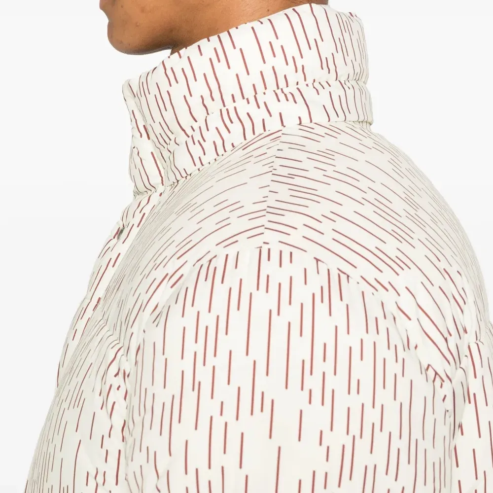 Пуховик в полоску