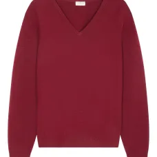 Шерстяной свитер с V-образным вырезом Шерстяной свитер с V-образным вырезом