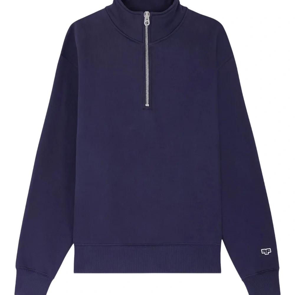 Толстовка с воротником на молнии и вышивкой