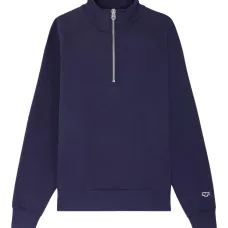 Толстовка с воротником на молнии и вышивкой