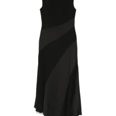 Платье миди со вставками