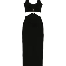 Платье макси с вырезом