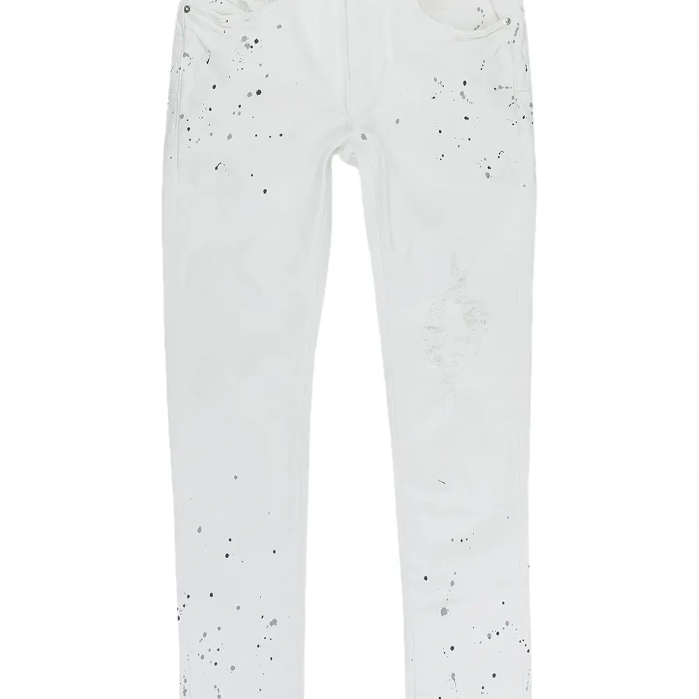 Джинсы с эффектом разбрызганной краски