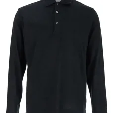 Рубашка поло из смеси хлопка и шелка