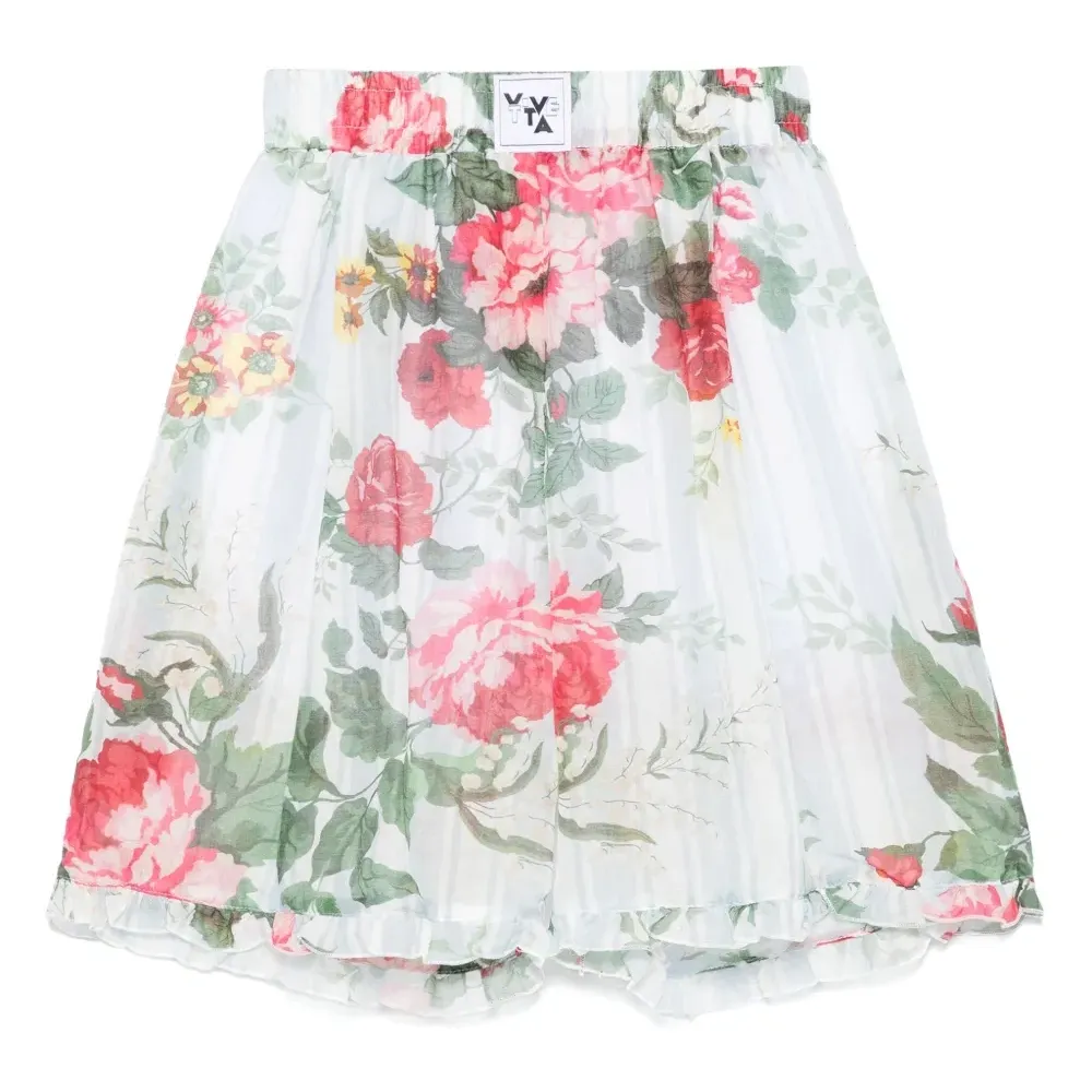 Шорты из смесового шелка