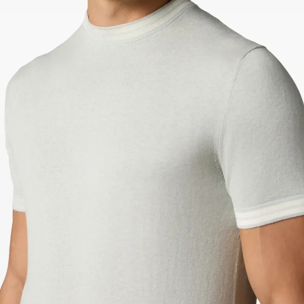 футболка с отделкой в рубчик футболка с отделкой в рубчик