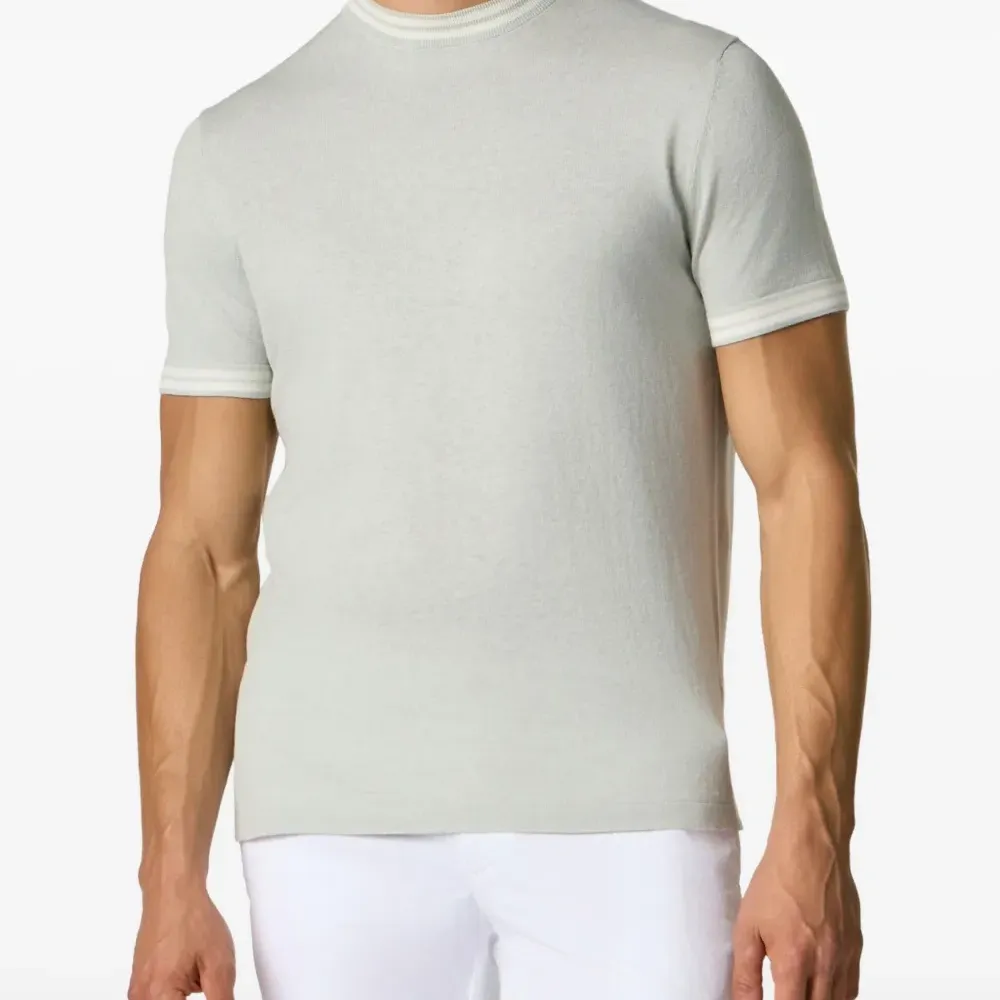 футболка с отделкой в рубчик футболка с отделкой в рубчик