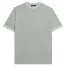 футболка с отделкой в рубчик