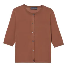 Кардиган в полоску с укороченными рукавами