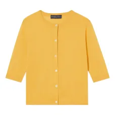 Кардиган в полоску с укороченными рукавами