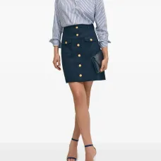 Мини-юбка с пуговицами