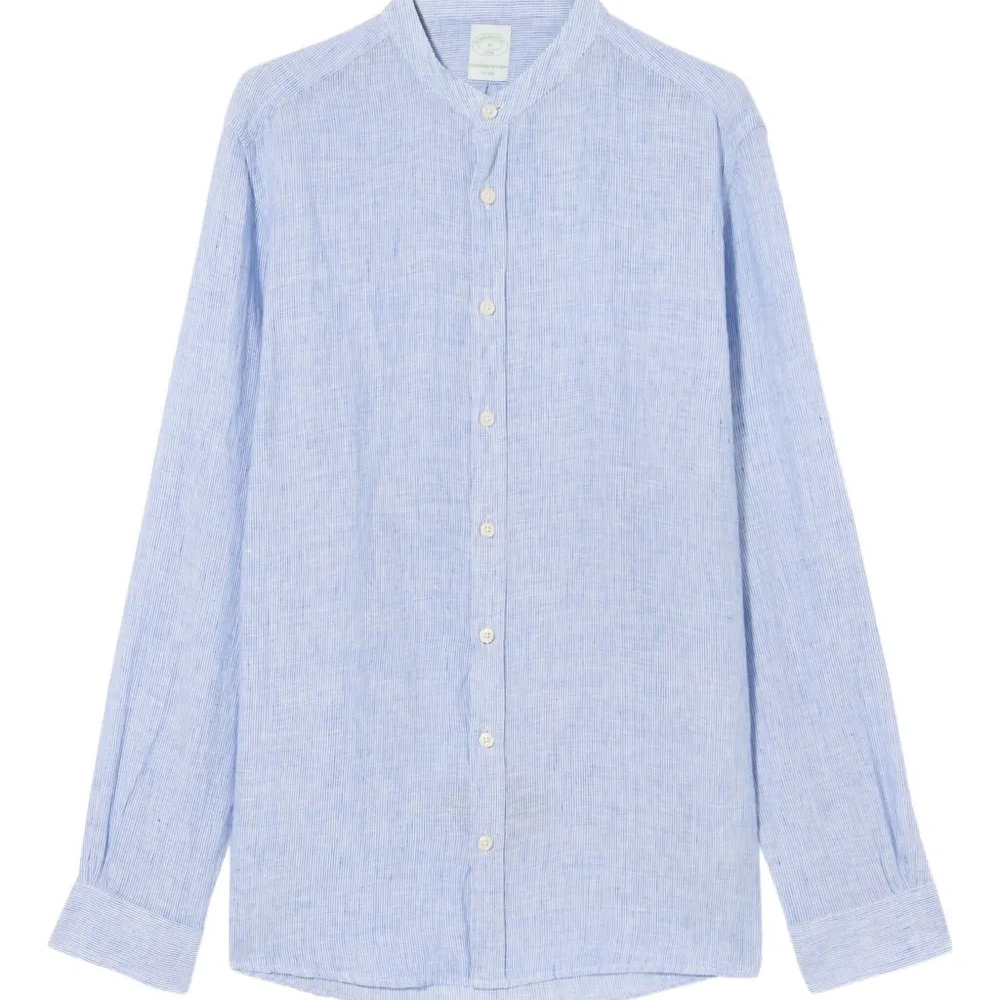 Рубашка с воротником стойкой