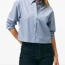 Полосатая рубашка на пуговицах