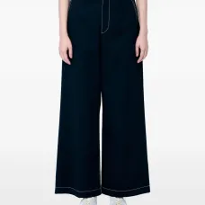 брюки с контрастной строчкой