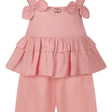 Комплект из топа и шортов с оборками