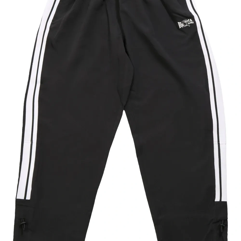 Striped straight-leg trousers