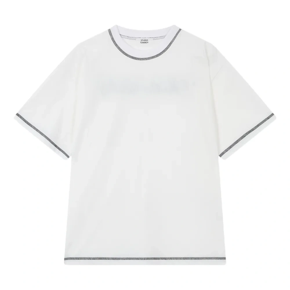 Футболка с контрастной отделкой