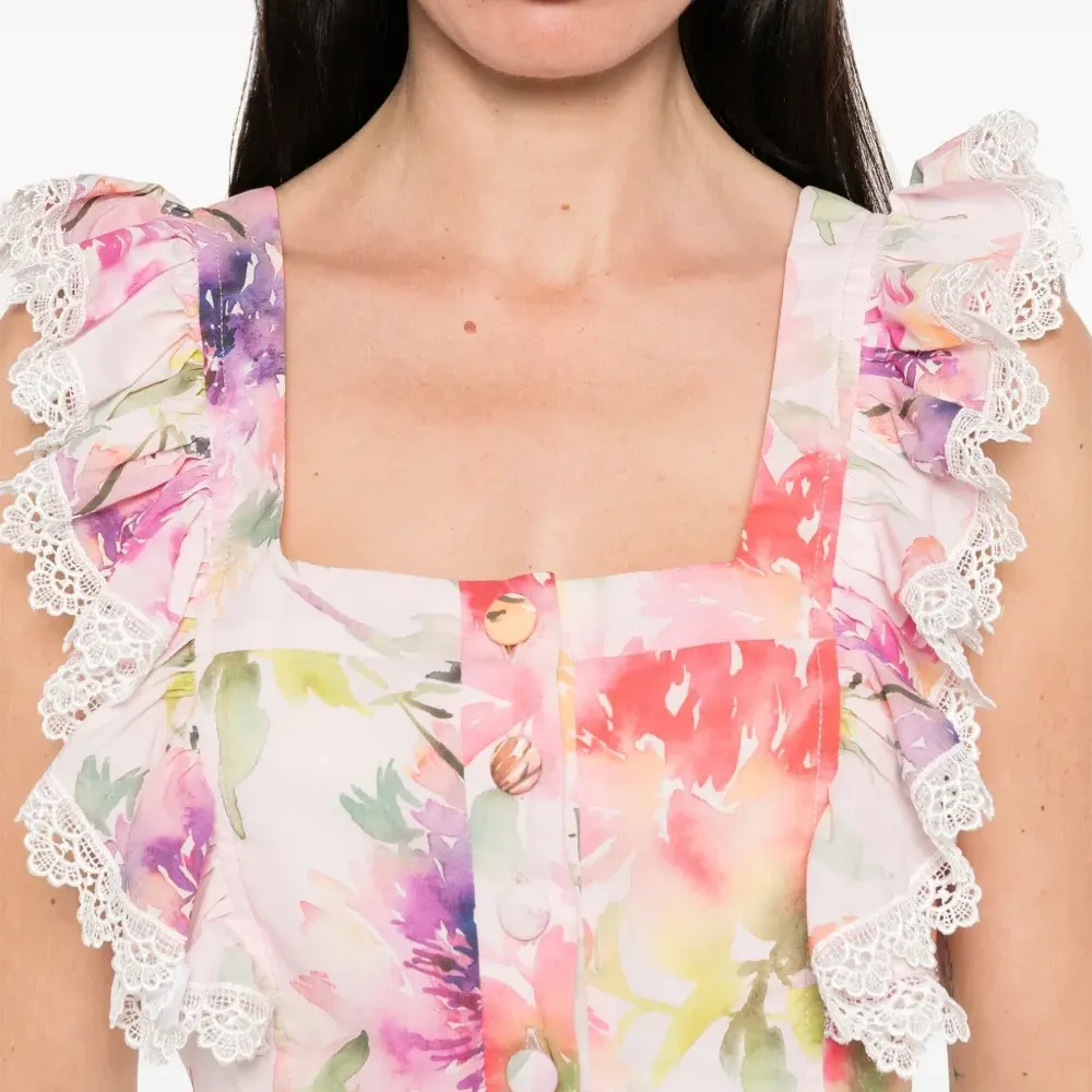 Топ с цветочным принтом