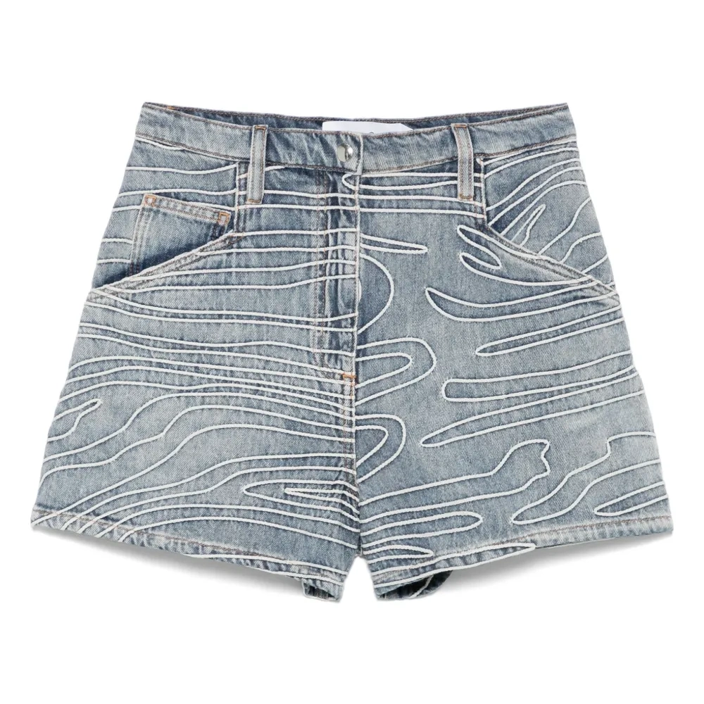 Джинсовые шорты с вышивкой