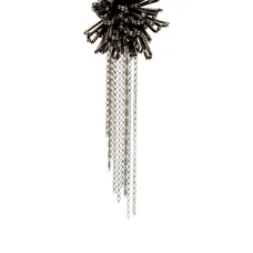 Серьги-цепочки с бисерным декором