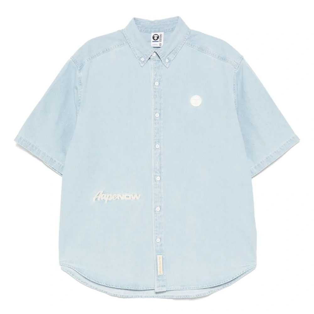 Джинсовая рубашка с нашивкой-логотипом