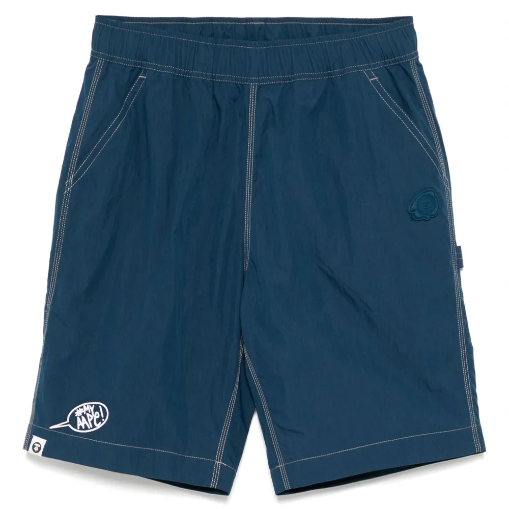 Шорты с нашивкой-логотипом