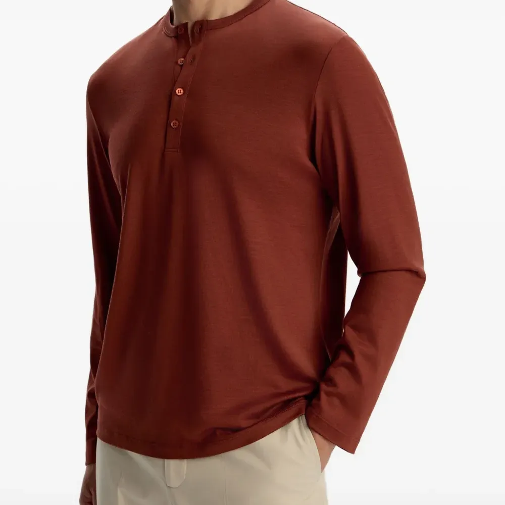 Футболка хенли с длинными рукавами