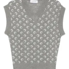 Жаккардовый топ с V-образным вырезом