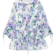 Платье миди с принтом