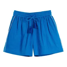 Шорты с кулиской и вышивкой Шорты с кулиской и вышивкой