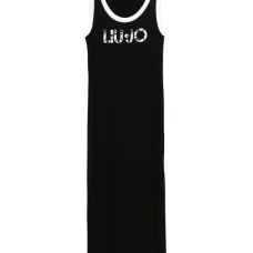 Платье макси с логотипом