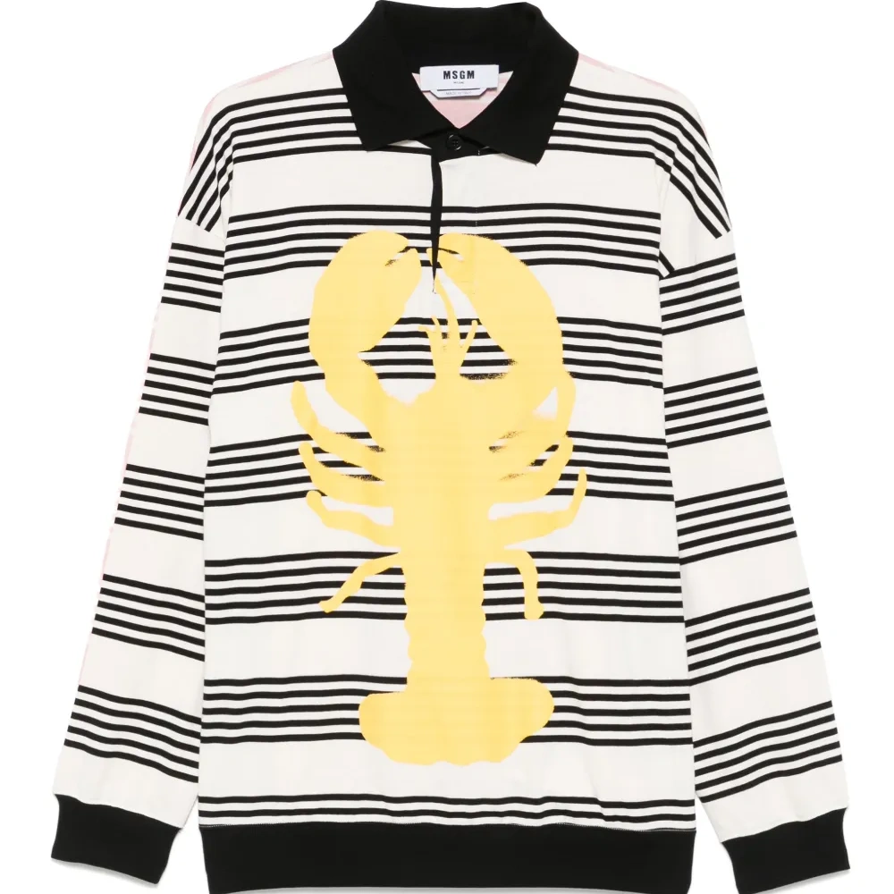 Полосатая рубашка поло из джерси