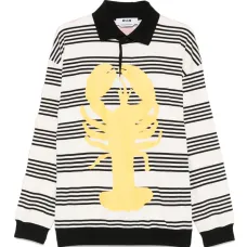 Полосатая рубашка поло из джерси