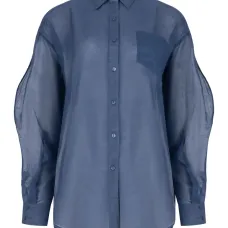 Прозрачная рубашка оверсайз