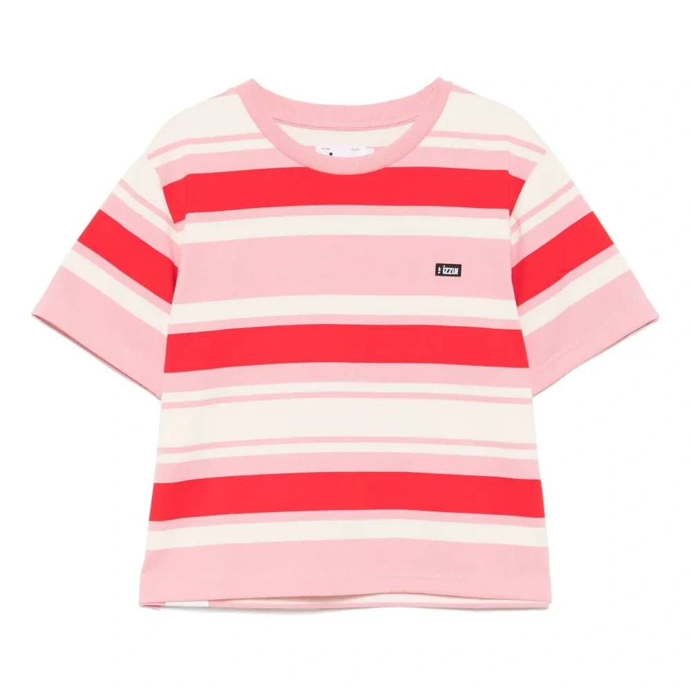 полосатая футболка с логотипом