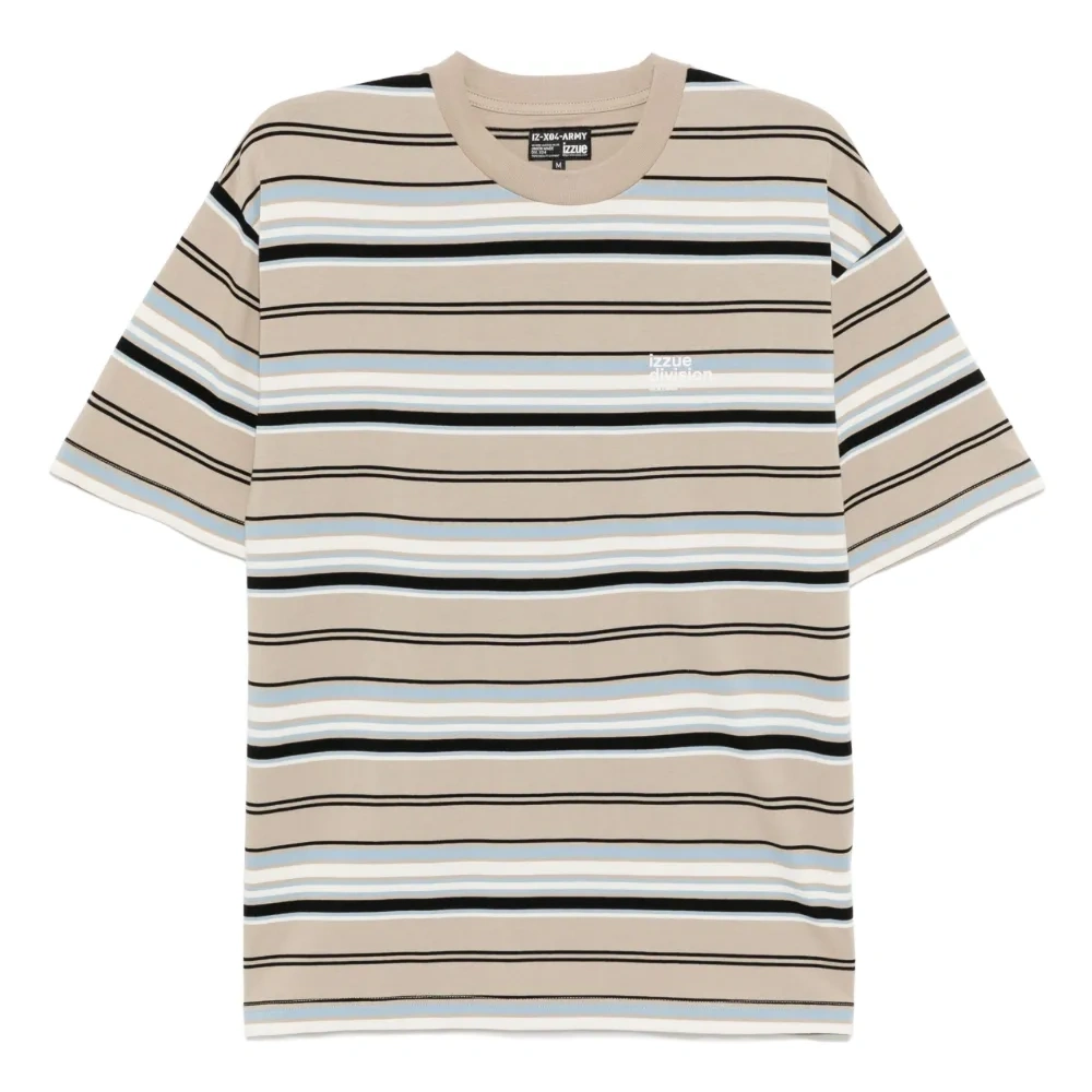 полосатая футболка с логотипом