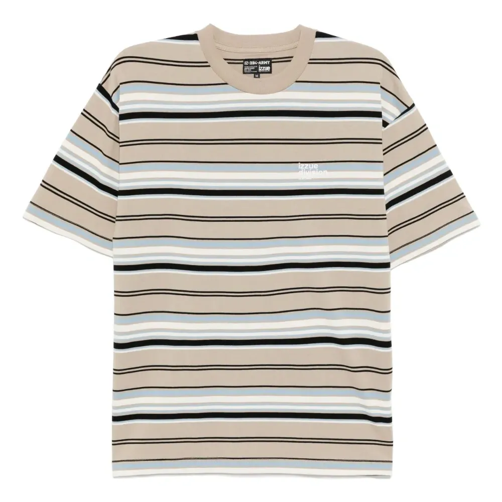 полосатая футболка с логотипом