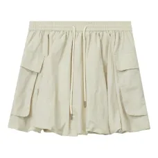 юбка мини с кулиской и карманами