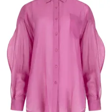 Рубашка с объемными рукавами