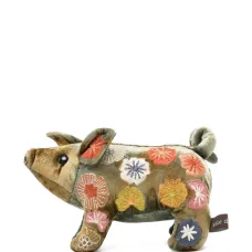 Мягкая игрушка в виде поросенка с вышивкой Мягкая игрушка в виде поросенка с вышивкой