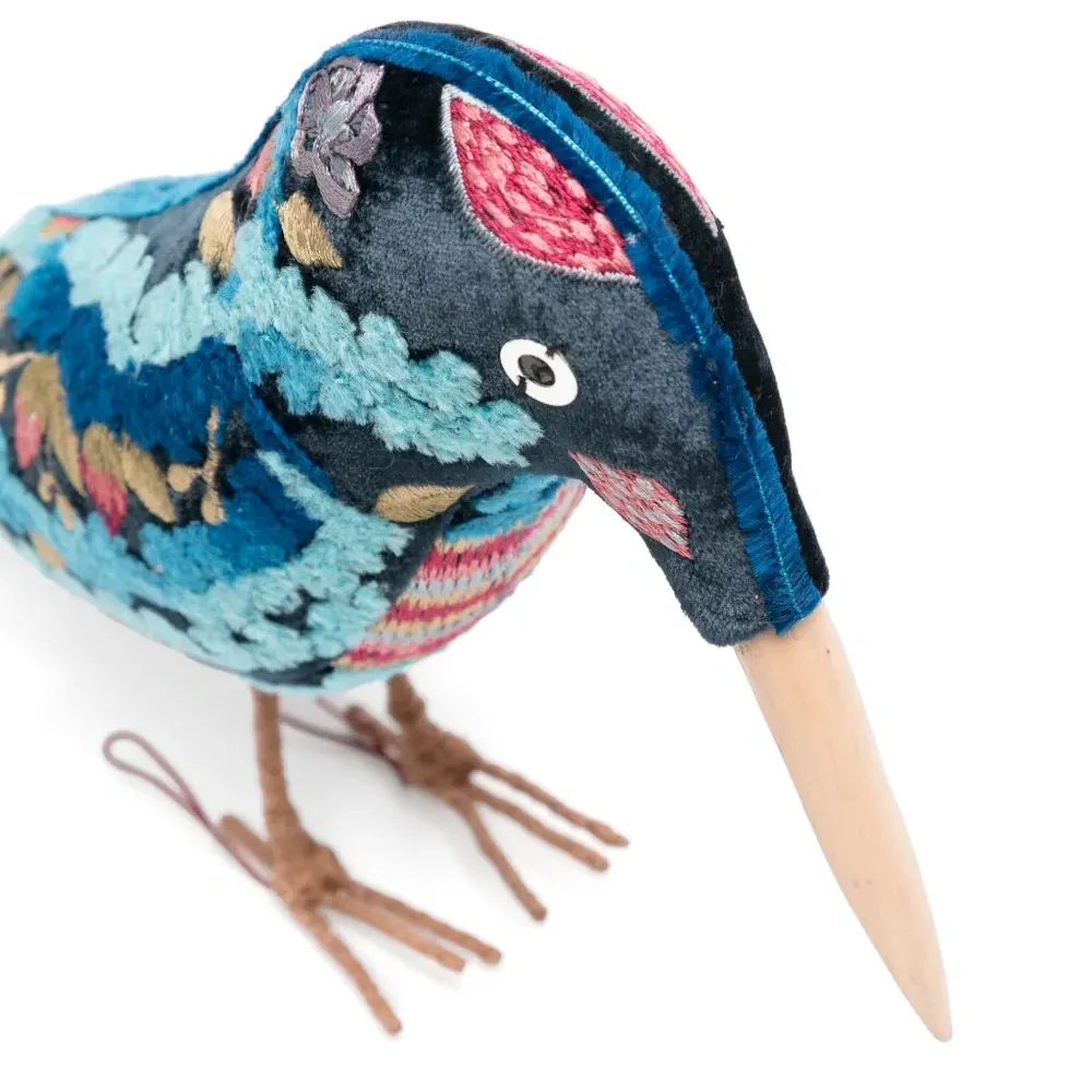 Мягкая игрушка птица с вышивкой