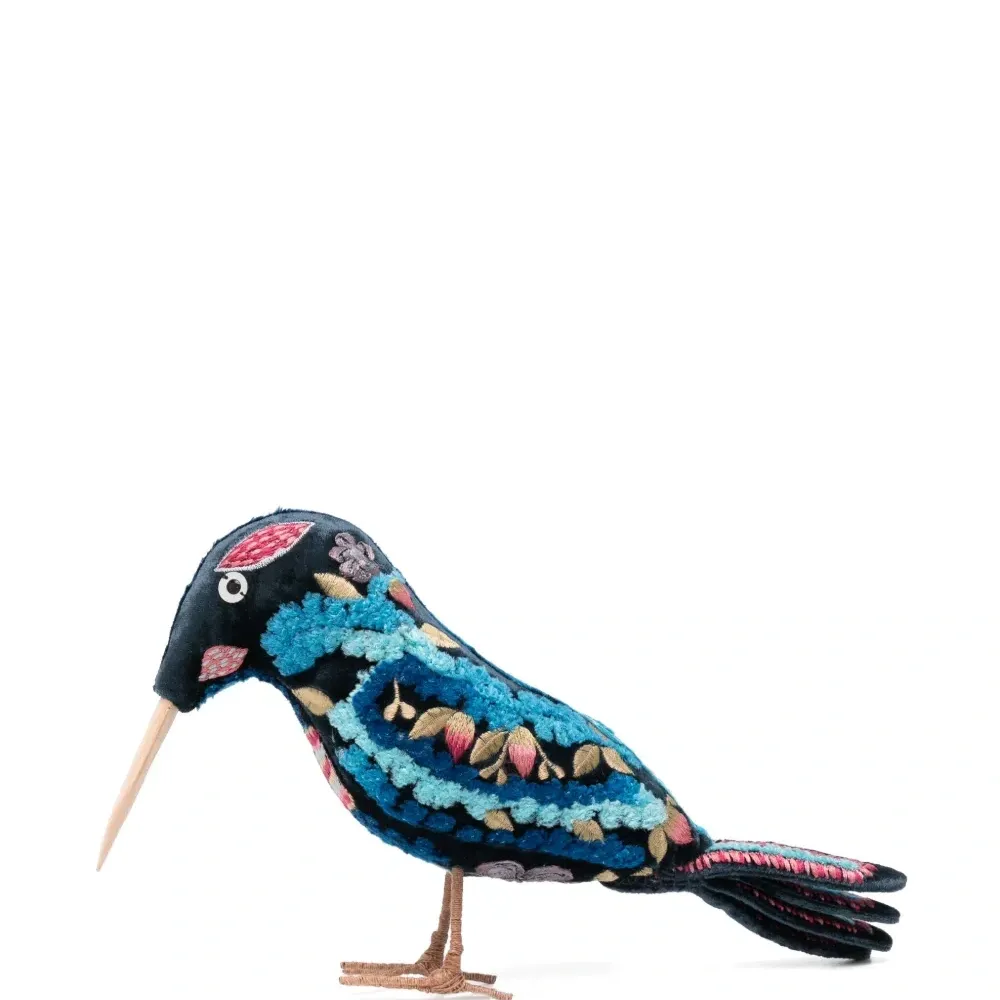 Мягкая игрушка птица с вышивкой