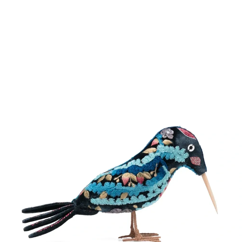 Мягкая игрушка птица с вышивкой