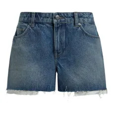 джинсовые шорты с эффектом потертости