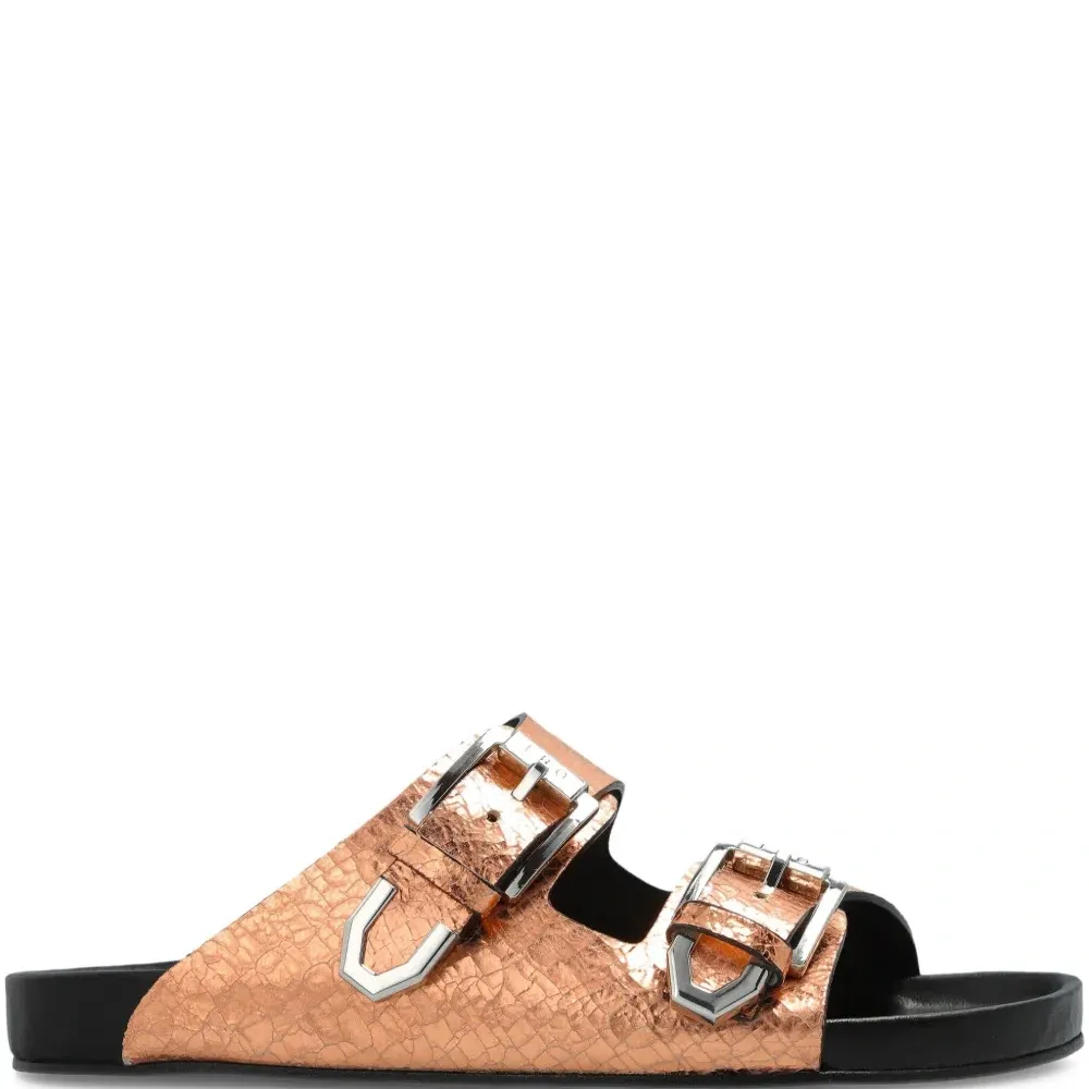 Кожаные шлепанцы