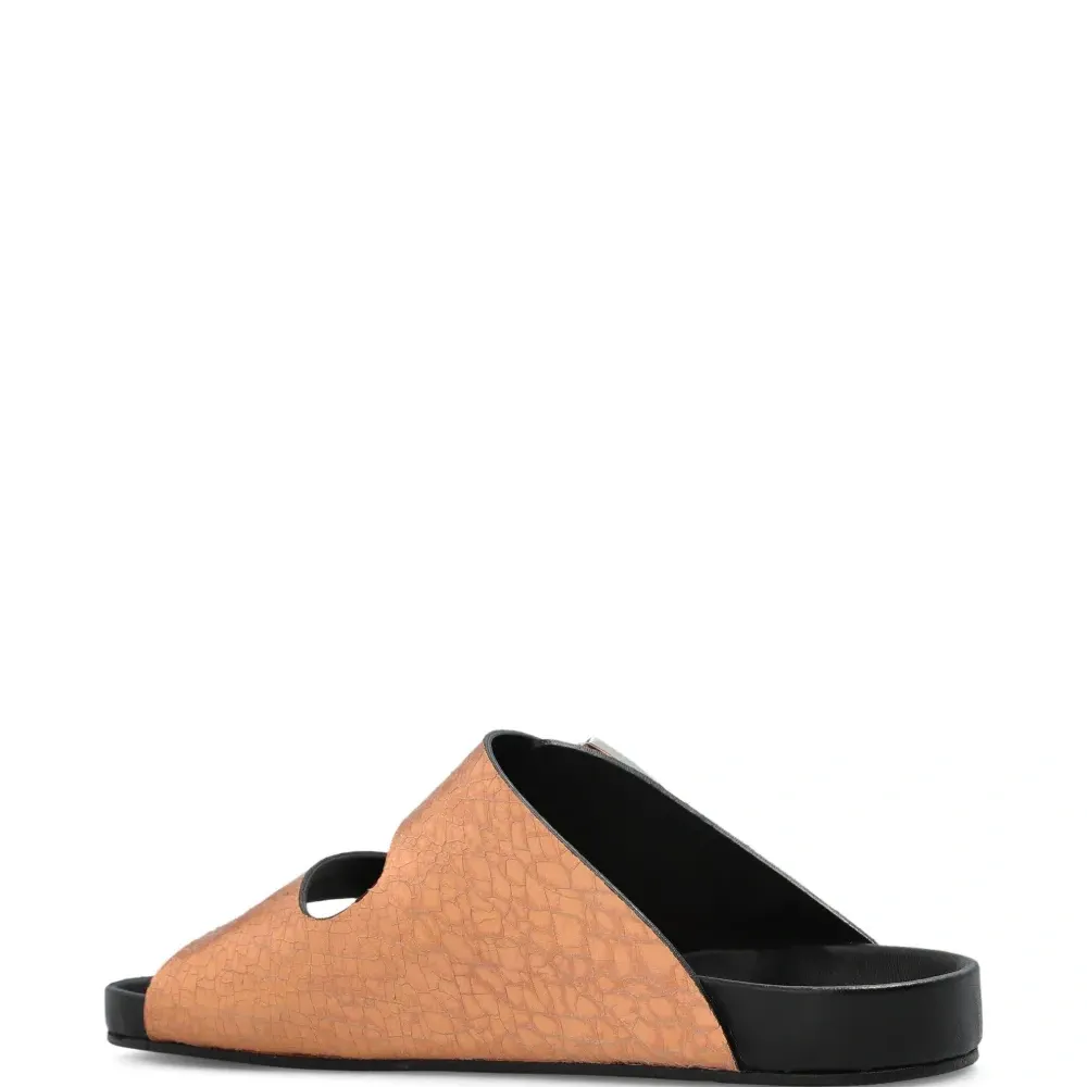 Кожаные шлепанцы