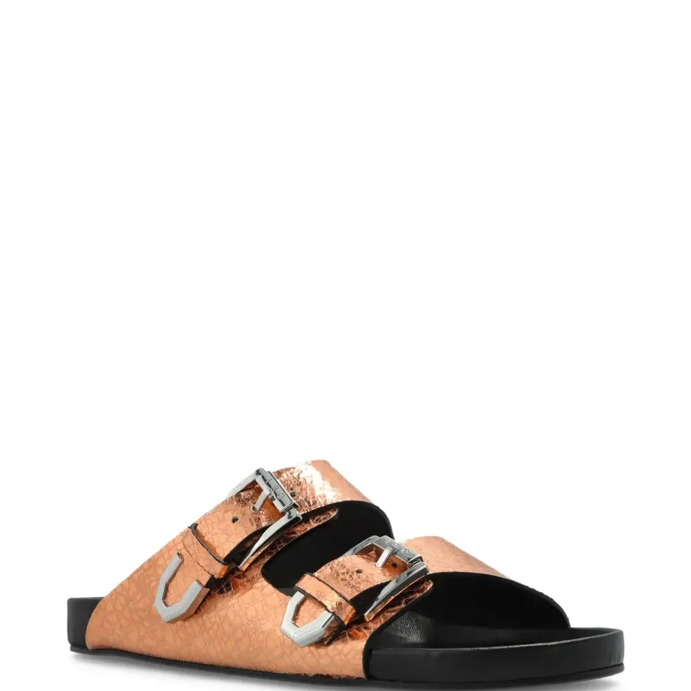 Кожаные шлепанцы